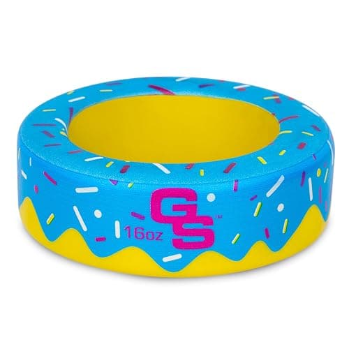 GoSports Baseball and Softball Bat Donut - 16 oz Baseball Drip Bat Weight for Youth and Adult - Blue or Pink - Image 1