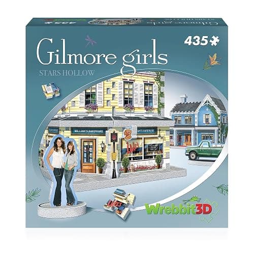 Wrebbit3D Gilmore Girls 3D Puzzle Model of Stars Hollow | 435 Real Jigsaw Puzzle Pieces | Build The Iconic Cafe from The Hit TV Series - Image 1