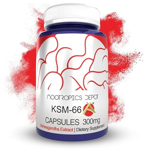 Nootropics Depot KSM-66 Ashwagandha Capsules | 300mg | 180 Count | Withania somnifera Extract | Ayurvedic Herb | Adaptogen Supplement | Stress + Promote Relaxation* | Energy, Memory + Focus* - 180 Count (Pack of 1) - Image 1