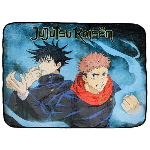 Jujutsu Kaisen Anime Yuji Itadori and Megumi Fushiguro Soft Plush Throw Blanket 45" X 60" | Anime, Soft - Image 1
