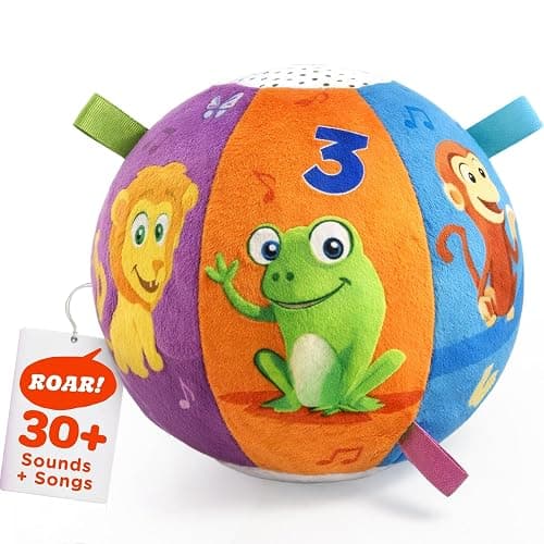 Move2Play, Hilariously Interactive Baby Ball with Music & Sound Effects | First Birthday Gift | Toddler Toy for Boys & Girls | Age 6, 9, 12, 18+ Month | 1, 2+ Year's Old (Baby Ball) - Image 1