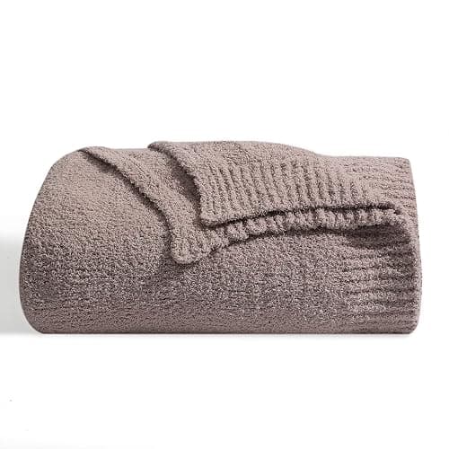 bearberry Super Soft Fluffy Throw Blanket Lightweight Cozy Warm Throw Blankets for Couch Bed Sofa All Season (Rose Taupe, 53”x71”) - Image 1