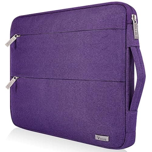 Voova 13.6 Inch Laptop Sleeve Case Compatible with MacBook Air/MacBook, Surface Laptop, Surface Pro, iPad Pro, Waterproof Computer Bag, Purple - Purple - 12.6-13.6 Inch - Image 1