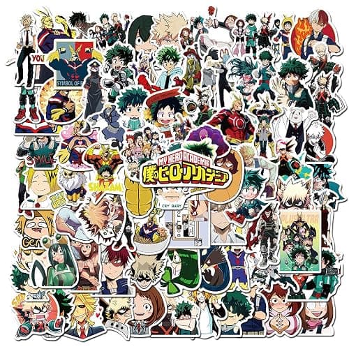 JSYAVG 100pcs Cool My Hero Academia Stickers for Girls Kids Teens Adult,Waterproof Vinyl My Hero Academia Decal for Water Bottle Skateboard Guitar Travel Case Bike Laptop Car Bumper Luggage Phone - Image 1