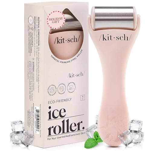 Kitsch Ice Roller for Face – Stainless Steel Face Ice Roller to Reduce Puffiness, Redness & Headaches – Cooling Facial Roller for Skin Care, Irritation Relief & Spa-Like Experience at Home - Pink - Image 1