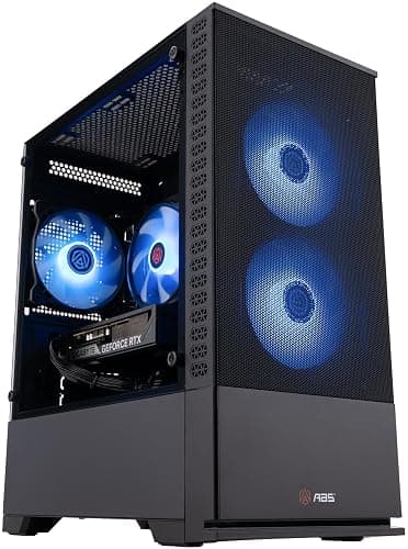 ADVANCED BATTLESTATIONS ABS Cyclone Aqua Gaming PC - Windows 11 - Core i5-14400F - GeForce RTX 5060 - DLSS 4 - AI-Powered Performance - 32GB DDR4 3200MHz - 1TB M.2 NVMe SSD - CA14400F5060 - Image 1