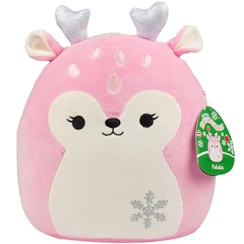 Squishmallows Original 10-Inch Falala The Pink Christmas Deer - Official Jazwares Holiday Plush - Collectible Soft & Squishy Stuffed Animal Toy - 2025 Limited Edition - Gift for Kids, Girls & Boys - Image 1