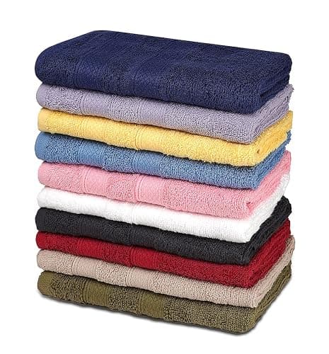 ZUPERIA Classic Hand Towels Pack of 10 (16 x 28 Inches) 100% Ring Spun Cotton Light Weight & Super Absorbent, Fast Drying Hand Towels for Bathroom, Hotels, Travel and Spa (Assorted) | Super Absorbent, Fast Drying, Light Weight, Assorted Multicolor, Classic, Bathroom, Hotels, Travel, Spa - Image 1