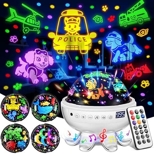 Kids Toys Puppy Projector│30 Soothing Sounds+4 Slides Sound Machine Baby Night Light Projector│93 Projections+31 Colors Puppy Toys for Boys Age 3-5│Girl Toys Toddler Toys│Story Projector Sound Machine - Image 1