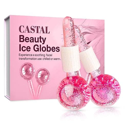 Ice Globes for Face 2Pcs – Enhancing Daily Beauty with Ice Globes for Facials, Skin Tightening & Anti-Aging – Perfect Facial Ice Globes for Puffiness & Wrinkles of Face, Neck & Eyes – Pink - Image 1