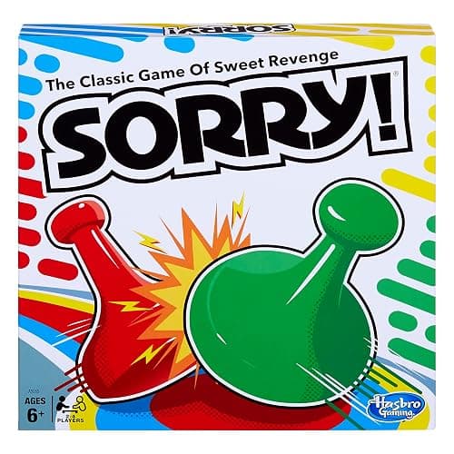 Sorry! Board Game for Kids Ages 6 and Up; Classic Hasbro Board Game; Each Player Gets 4 Pawns; Family Game - Image 1