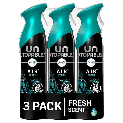 Febreze Air Mist Air Freshener Spray, Odor-Fighting Room Spray, Air Fresheners for Home and Bathroom and Kitchen, Aerosol Can, Unstopables Fresh Scent, 8.8oz, 3 Count - Image 1