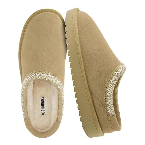CUSHIONAIRE Keto Womens Slippers Slip-On Suede Mule Slipper - Cozy & Stylish, Memory Foam & Faux Fur Lining, Wide Widths Available - Image 1