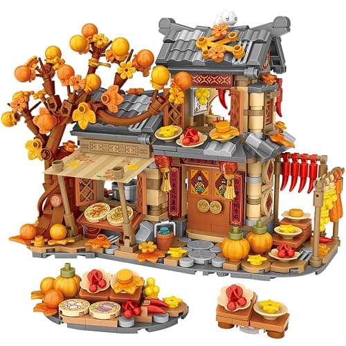 MEIEST Autumn House Building Blocks Set,Chinese Style Particle Construction Building Bricks Toy,Harvest Season Home Decoration - Image 1
