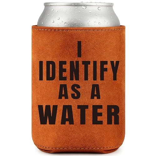 LEJIAJINW Gifts for Dad Christmas Father from Daughter Son, Dad Christmas Birthday Gifts for Men Xmas Husband Grandpa Boyfriend Valentine Anniversary Retirement Daddy, Leather Can Cooler - Image 1