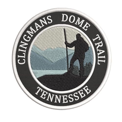Clingmans Dome Trail, Tennessee Mountain Hiker Embroidered Premium Patch DIY Iron-on or Sew-on Decorative Badge Emblem Vacation Souvenir Travel Gear Clothes Appliques Wildlife Explore Nature - Image 1