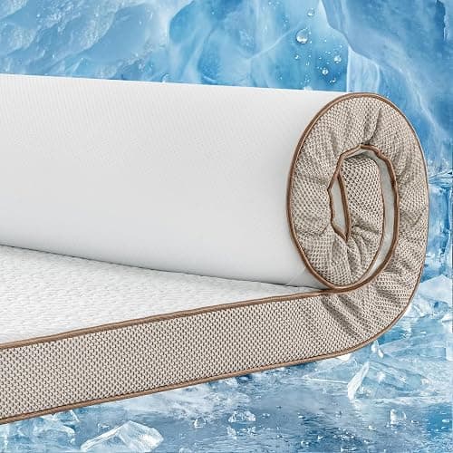 BedStory 4 Inch Mattress Topper Twin XL Cooling, Gel Infused Memory Foam Topper with Cool-to-Touch Removable Cover, Pressure Relief & Deep Sleep, CertiPUR-US Certified - Image 1