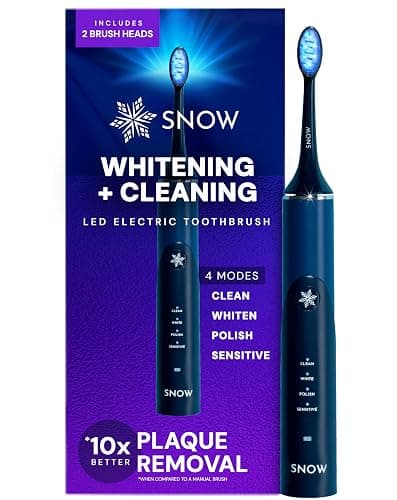 SNOW LED Whitening Electric Toothbrush | Dentist-Designed Electric Toothbrush for Adults | Sonic Technology, LED Light, Modes, Timer, Rechargeable Plaque Removal & Teeth Whitening Polar Blue Gen2 - Image 1