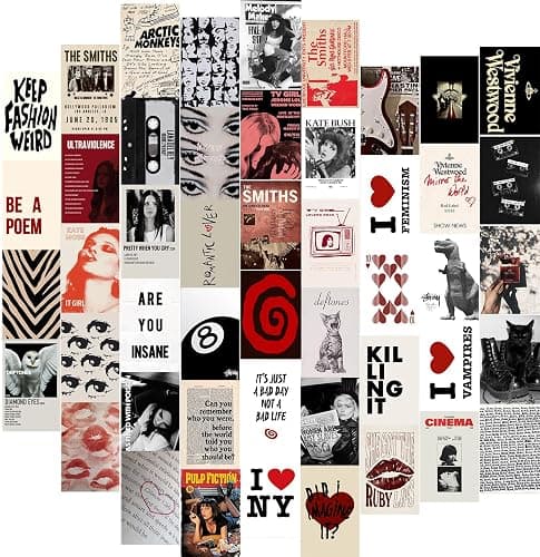KBKBART 50Pcs Downtown Girl Room Decor, Y2k Wall Art Prints for Bedroom, Coquette Wall Collage Kit for Room Aesthetic, 4"x6" Vintage Photo Collage Kit Pictures, Retro Rockstar Posters Dorm Decor - Image 1