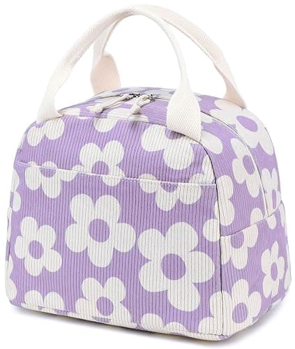 Bluboon Lunch Bag for Women Men Cute Corduroy Lunch Tote Bags Reusable Insulated Lunch Box Large Capacity Reusable Insulated Cooler for Work Picnic or Travel - Image 1