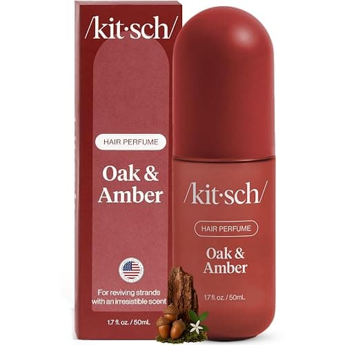 Kitsch Hair Perfume for Women - Oak & Amber | Clean, Deodorizing & Patented Odor-Eliminating Technology Hair Spray & Body Mist - Freshen Hair, Body & Pillows- Berries and Blooming Jasmine Scent - 50mL - Image 1