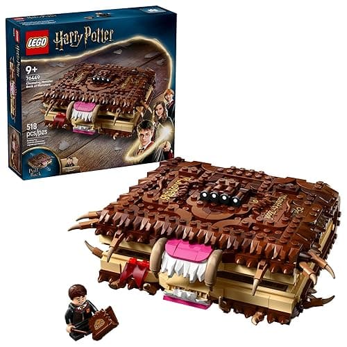 LEGO Harry Potter Chomping Monster Book of Monsters Kids Toy - Pretend Play Set for Boys and Girls, Ages 9+ - Collectible Neville Longbottom Minifigure- Gift Idea for Birthdays and Book Lovers - 76449 - Image 1