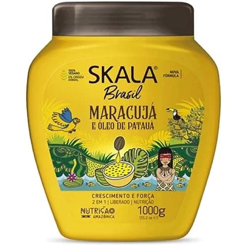 SKALA - Brasil - Creme de Tratamento 2 em 1 Maracuja e Oleo De Pataua 1 Kg - (Passion Fruit & Pataua Oil 2 in 1 Treatment Cream Net 35.27 Oz) - Image 1