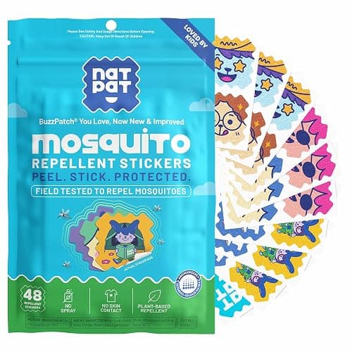 NATPAT Buzz Patch Mosquito Patch Stickers for Kids - Plant Based Ingredients, Non-Toxic - The Original All Natural Citronella Essential Oil Insect Patch, DEET Free, for Toddlers, Kids (48 Pack) | Non-Toxic - The Original All Natural Citronella Essential Oil Insect Patch, DEET Free, for Toddlers, Kids (48 Pack) - Image 1