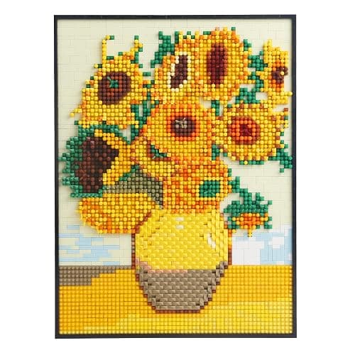 STMIGAIBLOCKS 3504PCS Flowers Wall Decoration Micro Mini Building Blocks,Ideas Botanical Sumflowers Painting Frame Collection,Creative Present for 14+ Adults - Image 1