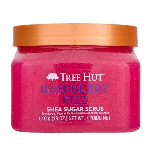 Tree Hut Raspberry Fizz Shea Sugar Scrub, Exfoliating, Hydrating & Moisturizing Body Scrub with Shea Butter & Nourishing Essential Oils, Smooth & Soften Skin, 18 oz - Image 1
