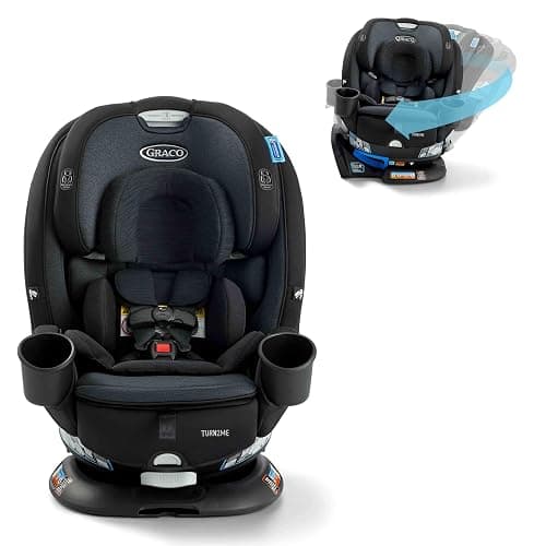 Graco Turn2Me 3-in-1 Rotating Convertible Car Seat, Cambridge, Rear-Facing Rotation, Forward-Facing Mode, Highback Booster Up to 100 lbs, Adjustable Headrest & Harness, Steel Reinforced Frame - Image 1