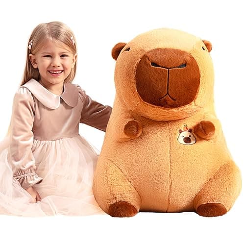 IKASA Giant Capybara Stuffed Animal Plush Toy,Big Large Jumbo Soft Toys,24" Cute Huge Size Fluffy Plushy Fat Plushie,Gifts for Kids - Image 1