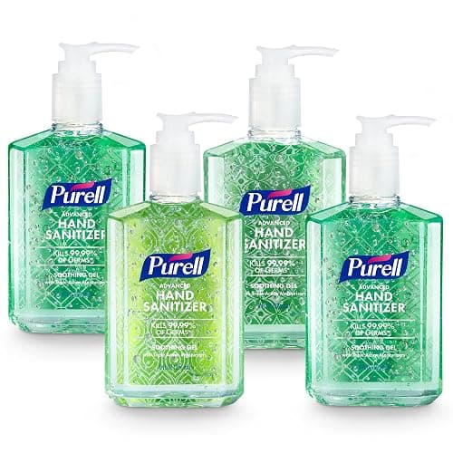 PURELL Advanced Hand Sanitizer Soothing Gel, Fresh Scent, 8 fl oz Pump Bottle (Pack of 4), 9674-06-ECDECO - Image 1