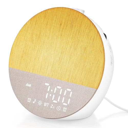 LETMEJOY Sunrise Alarm Clock, Sound Machine with 30 Sleep Sounds, Natural Wake Up Light, Dual Alarm, Snooze, 20 Brightness, 18 Colors Dimmable Night Light for Bedroom Adults Baby Kids - Image 1