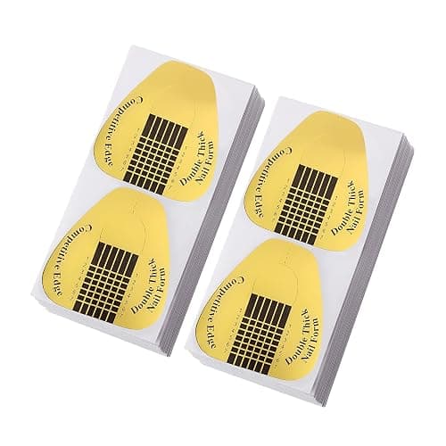 Subay 200Pcs Professional Long Nail Forms for Acrylic Nails, Polygel Nails, Thick Nail Extension Forms for Nail Art Tips, Premium Acrylic Nail Paper Forms, Nail Former Stickers for Professional Use - Image 1