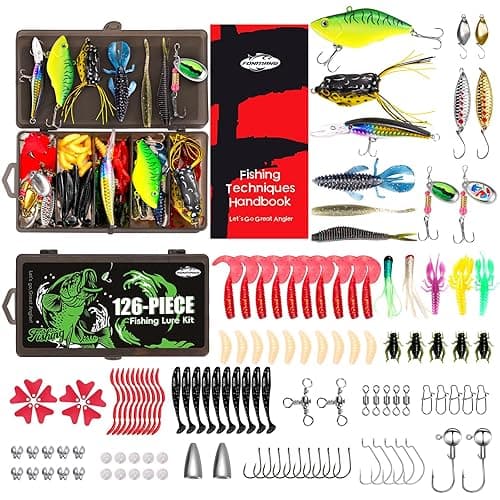 FONMANG Fishing Lures - 2025 New Tackle Box with Tackle Included, Fishing Kit with VIBs, Frogs, Minnows, Soft Baits, Hooks & Weights Accessories, Freshwater Lure Kit for Bass Walleye Trout - Image 1