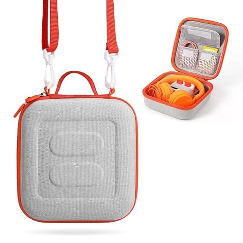 Yoto Mini Hard Case Replacement - Kids Audio Card Portfolio Case, Holds Player, Cards & Accessories - Gray with Handle - Image 1