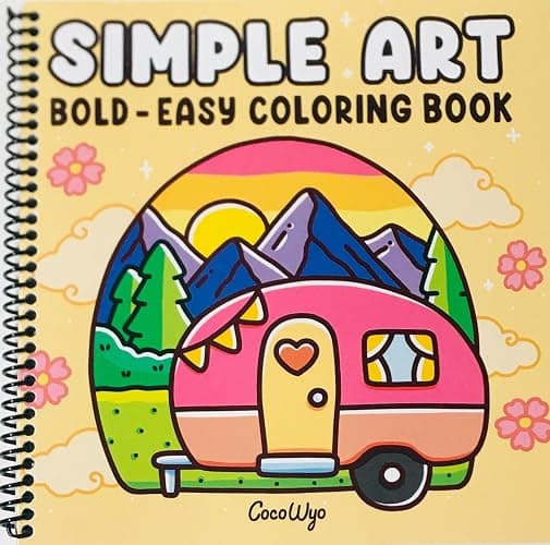 Simple Art: Coloring Book for Adults and Teens, Bold and Easy Designs for Relaxation with Minimalist Features (Bold & Easy Coloring) | Spiraled by Spiraling FreedomĀ® - Image 1