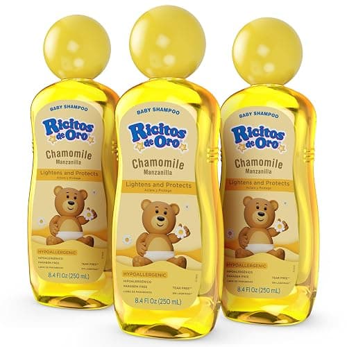 Ricitos de Oro Baby Shampoo with Chamomile – Gentle and Tear-Free Formula for Babies and Kids, Natural Lightening and Soft Conditioning Hair Care, Paraben-Free, Safe Daily Use, 8.4 fl oz, 3-Pack - Image 1