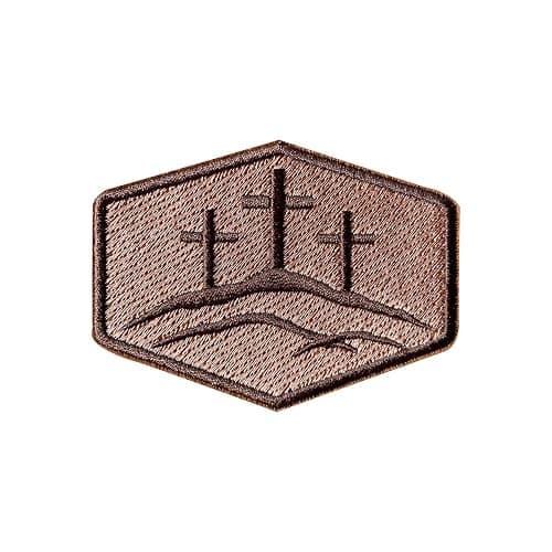 Zolawe Three Crosses on Calvary Hook and Loop Patch, 3 Inches Sew On Patches, Embroidery Patches for Backpacks Bags Vest Dog Harness, Tactical Military Embroidered Patches, DIY Patch for Christians - Image 1