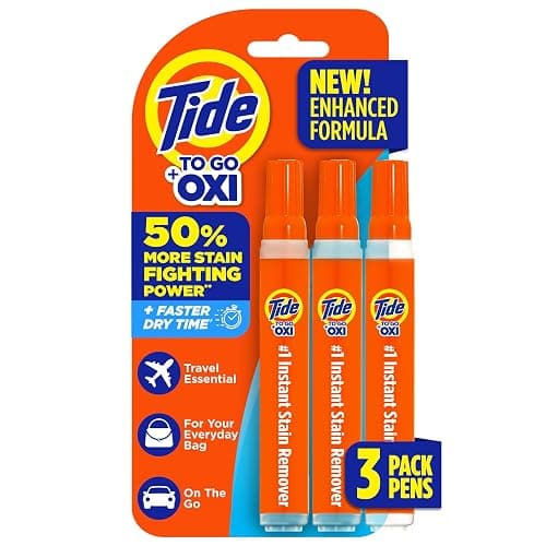 Tide Pen Stain Remover for Clothes, Tide To Go Pen, Instant Stain Remover Pen & Spot Cleaner, Portable & Travel-Friendly, Works on Food & Drink Stains, Fits in Purses & Bags, 3 Count (Pack of 1) - Image 1