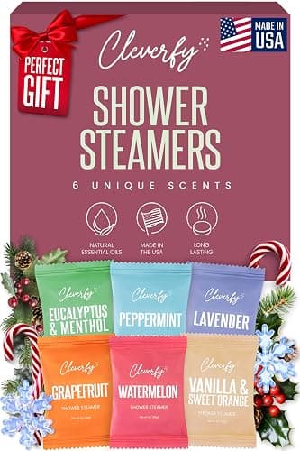 Cleverfy Shower Steamers Aromatherapy – Stocking Stuffers for Teen Girls, Women and Wife – Christmas Gifts for Teens and Women – White Elephant Gifts for Adults – 6 Tablets - Image 1