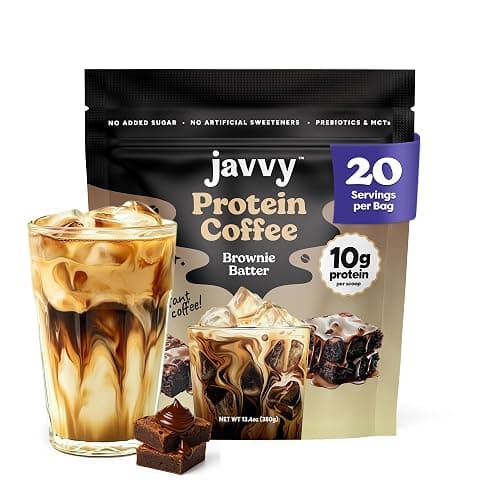 Protein Iced Coffee - Discontinued - Premium Whey Protein & Iced Coffees, 100% Natural Cold Brew, Zero Artificial Flavors & Sweeteners, 80mg Caffeine, No Added Sugar, 20 Servings, Brownie Batter V3 - Image 1
