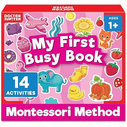Doctor Jupiter My First Montessori Busy Book for Toddlers 1+ Year Olds | Preschool Learning Activities - Educational Travel Toys | Birthday Gift for Girls Ages 1,2,3 - Image 1