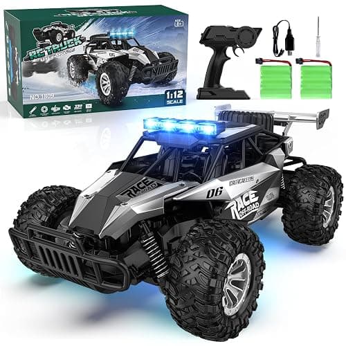 BLUEJAY Remote Control Car, 2.4GHz High Speed 33KM/H RC Cars Toys, 1:12 Monster RC Truck Off Road with LED Headlight and Rechargeable Battery Gifts for Adults Boys 8-12 - Image 1