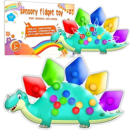 Christmas Stocking Stuffer Gift for Toddler Grandkid Boys Dinosaur Color Sorting Sensory Toy Fine Motor Roadtrip Travel Essenstial Dementia Fidget Preschool Classroom Activities for Kid Valentine Day - Image 1
