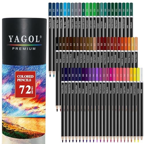 Yagol Colored Pencils for Adult Coloring Books, 72 Color Pencil Set, Soft Core Color Pencils for Adult Coloring Book, Coloring Pencils for Adults - Drawing, Sketching, Blending & Shading-Art Supplies. - Image 1