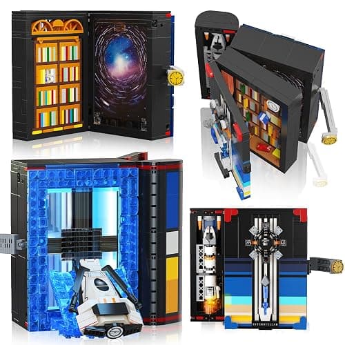 HOGOKIDS Magic Space Book Nook Building Set with LED Light, 945PCS Book Nook Building Block Sets for Bookshelf Home Decor, DIY Miniature Book Model Kit, Christmas Birthday Gifts for Adults Boys Girls - Image 1