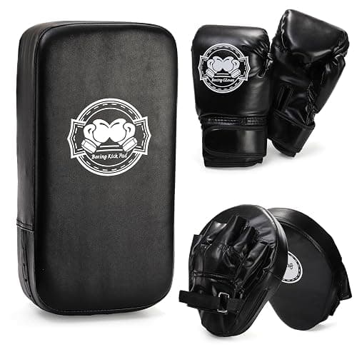 Cididu 3-in-1 Kids Boxing Set, Punching Gloves Mitts Kick Pad for Beginners, Sports Kickboxing Training Set for Youth Child Boxing, Karate, Taekwondo, Muay Thai, MMA Training - Image 1