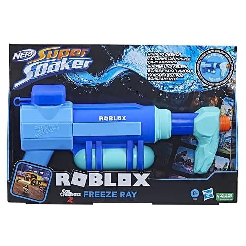 Super Soaker Nerf Roblox Car Crushers 2: Freeze Ray Water Blaster, Includes Code to Redeem Exclusive Virtual Item, Pump Action Soakage F3781 Multi-Coloured - Image 1